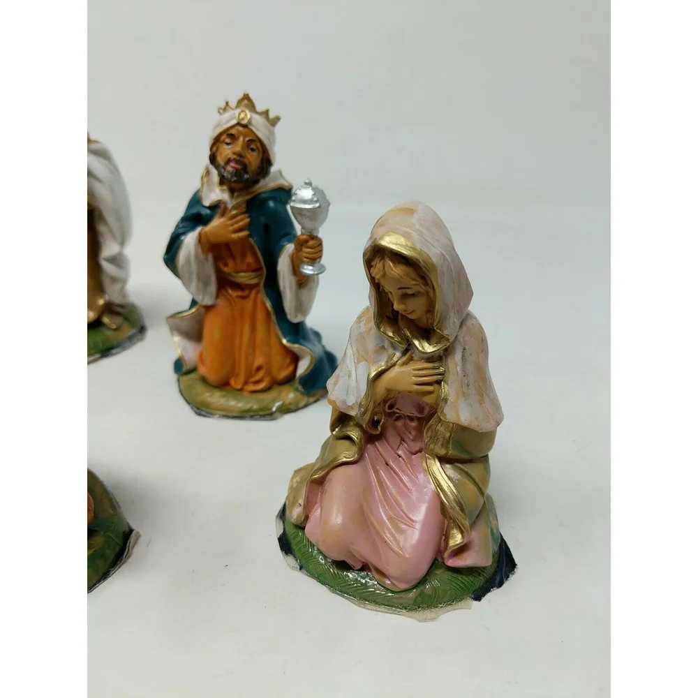 Vintage Lello Italy 6 Piece Nativity Set Wise MenLarge 5